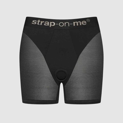Шорти з фіксацією дилдо Strap-On-Me Harness Lingerie Halo – S – Black, велосипедки