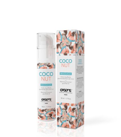 Масажна олія EXSENS Coconut 50 мл розігрівальна, без цукру, без парабенів, їстівна