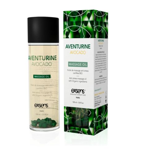 Розпродаж!!! Масажна олія EXSENS Aventurine Avocado (антистрес) 100мл (термін 12.2026)