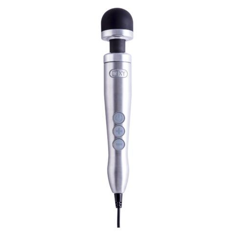 Вібромасажер DOXY Die Cast 3 Silver (Satin), дуже потужний, живлення 220В, металевий корпус