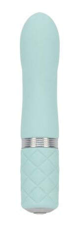 Розкішний вібратор PILLOW TALK - Flirty Teal з кристалом Swarovski, гнучка головка