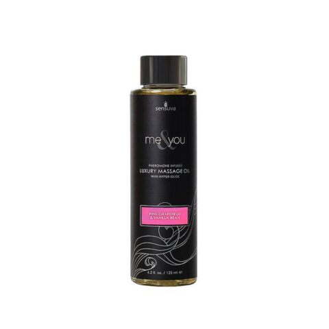 Масажна олія Sensuva — Me&You Pink Grapefruit & Vanilla Bean (125 мл) з феромонами