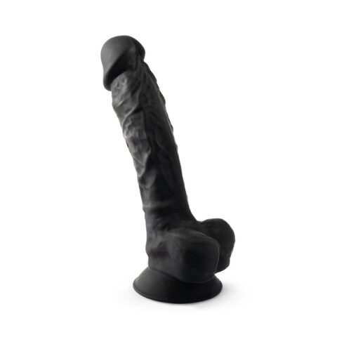Фалоімітатор SilexD Vetus Black (MODEL 1 size 8in), двошаровий, силікон + Silexpan, діаметр 4,2см