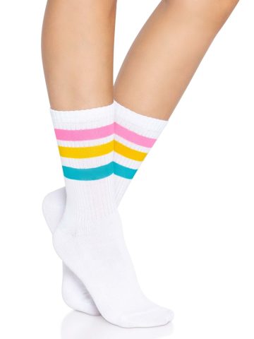Шкарпетки жіночі в смужку Leg Avenue Pride crew socks Pansexual, 37–43 розмір
