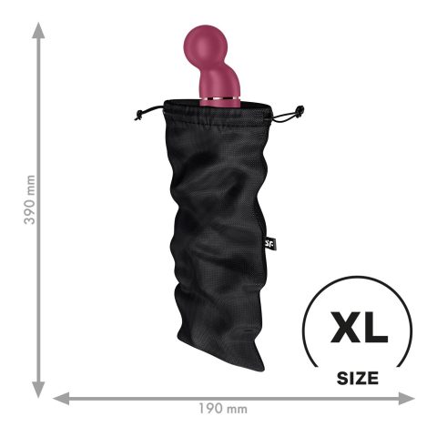 Мішечок для секс-іграшок Satisfyer Treasure Bag XL, чорний, на шнурку