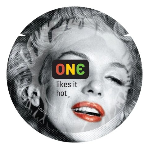 Презерватив ONE Color Sensations ONE likes it hot, 1 шт, червоний, гладенький, зі змазкою
