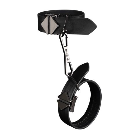 Фіксатори для рук та ніг LOCKINK Wristcuffs/Anklecuffs, чорні, натуральна шкіра