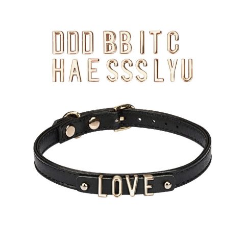 Чокер Liebe Seele DIY Choker with 21 Removable Letters, знімні букви, 21 буква в комплекті