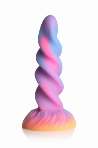 Фентезійний фалоімітатор Creature Cocks Glow-in-the-Dark Unicorn Dildo, світиться в темряві, 20,6 см