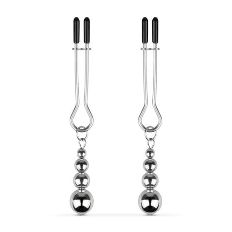 Затискачі для сосків Bedroom Fantasies: Nipple Clamps with Beaded Chain - Silver