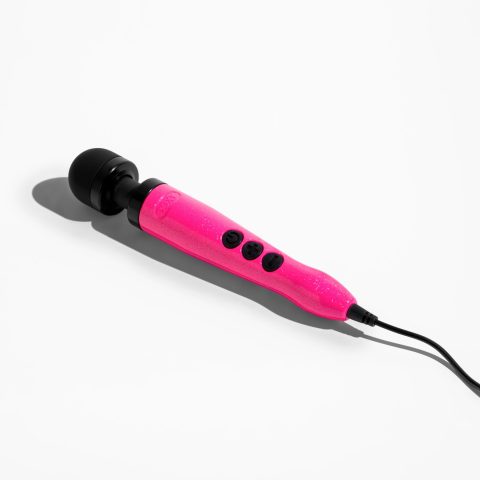 Вібромасажер DOXY Die Cast 3 Hot Pink, дуже потужний, живлення 220В, металевий корпус