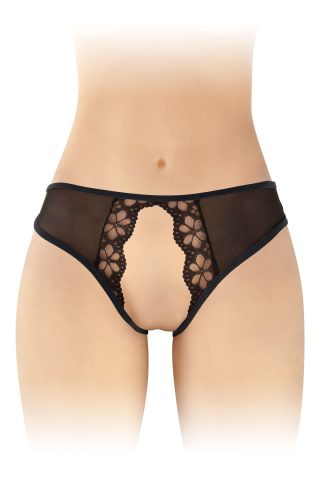 Трусики з відкритим доступом Fashion Secret Ambre Black, сітка