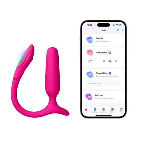 Анальна смарт-вібропробка Lovense Lush Anal, дуже потужна, LED-підсвічування