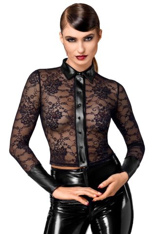 Блуза Noir Handmade F377 Noirelle Lace Button-up Shirt L